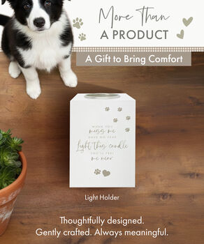 Sentimental Verse Pet Memorial Tea Light Holder, 5 of 12