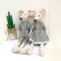 Personalised Soft Toy Linen Mouse, thumbnail 2 of 7