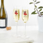 Personalised Pair Of Ski Boot Champagne Glasses, thumbnail 1 of 2