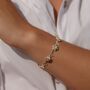 Sterling Silver And Gold Daffodil Bloom Bracelet, thumbnail 2 of 9