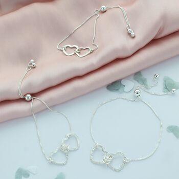 Infinity Family Heart Slider Bracelet Sterling Silver, 2 of 5