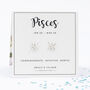 Pisces Zodiac Stud Earrings In Sterling Silver – Astrology Star Sign Birthday Gift, thumbnail 3 of 11