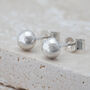Recycled Sterling Silver Nugget Stud Earrings, thumbnail 1 of 8