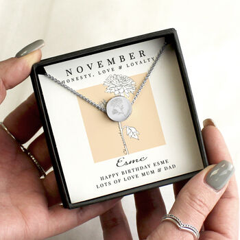 Birth Flower Necklace Gift For Her, 11 of 12