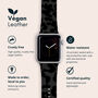Dark Leopard Vegan Leather Apple Watch Band, thumbnail 2 of 6