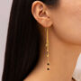 Handmade Sapphire Rain Gold Vermeil Drop Earrings, thumbnail 2 of 7