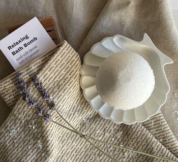 Luxurious Natural Lavender Bath Bomb Gift Box, 4 of 5