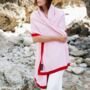 Personalised Pink Red Accent 100% Cashmere Wrap Gift Boxed, thumbnail 2 of 7