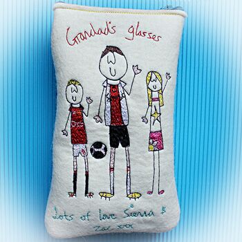 Personalised Embroidered Grandad's Glasses Case, 5 of 12