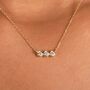 Three Diamond Bar Necklace, thumbnail 1 of 5
