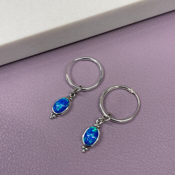 925 Sterling Silver Dreamy Sleepers Blue Opal, 4 of 12