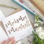 Mr And Mrs Personalised Wedding Card | Rose Gold, thumbnail 2 of 5