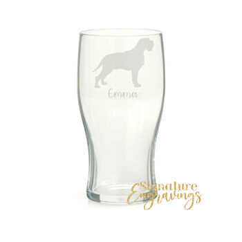 Personalised Wirehaired Pointing Griffon Engraved Glass, 2 of 6