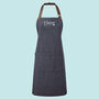 Vintage Leather Strap Personalised Apron With Name, thumbnail 4 of 8