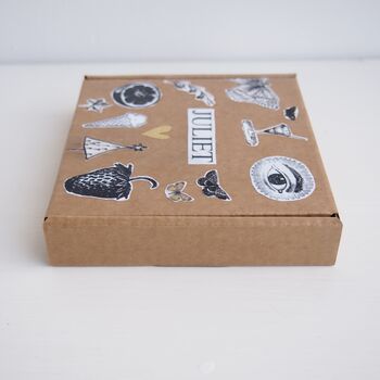 Handmade Personalised Illustrated Keepsake Gift Box, 7 of 8