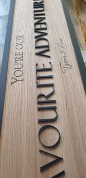 Wooden Our Favourite Adventure Wall Sign, 3 of 4