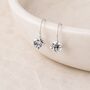 Tiny Sterling Silver Cubic Zirconia Drop Earrings, thumbnail 1 of 11