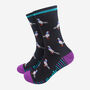 Pigeons Bamboo Dress Socks Men's Black Purple, thumbnail 1 of 4