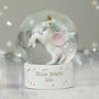 Personalised Unicorn Snow Globe, thumbnail 1 of 3