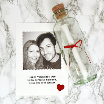Photo Message In A Bottle Anniversary Gift, 4 of 8
