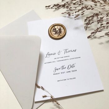 Artisan Wax Seal Save The Date, 8 of 12