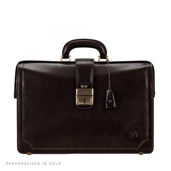 Luxury Lawyers Leather Briefcase. 'The Basilio', 10 of 12