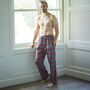 Men's 'Gaia' Tartan Brushed Cotton Pyjama Trousers, thumbnail 3 of 4