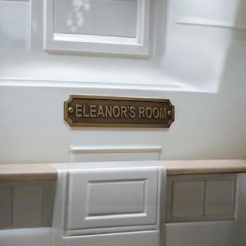 Customisable Brass With Antique Plaque For Indications, 4 of 7