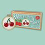 I Love You Cherry Much! Mini Matchbox Cross Stitch Kit, thumbnail 1 of 3