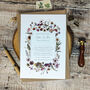 Pressed Flowers Wedding Invitation Suite, thumbnail 3 of 5