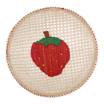 Strawberry Handwoven Placemat Set Of Four, 2 of 4