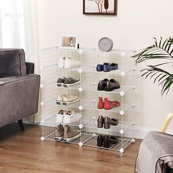 Diy Modular Shoe Rack With Metal Frame, 3 of 10