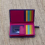 Purple Multi Colour Leather Purse Wallet Rfid, thumbnail 5 of 11