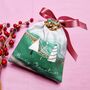 Green Agate And Gold Glitter Christmas Reusable Pouch, thumbnail 1 of 9