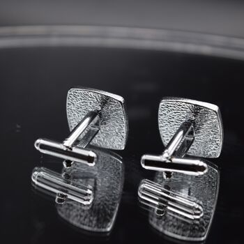 Ferrari Cufflinks Black And Silver Prancing Horse Design Gift For Men, 4 of 5