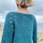 The Hand Knitted Seren Turquoise Cardigan, thumbnail 4 of 4
