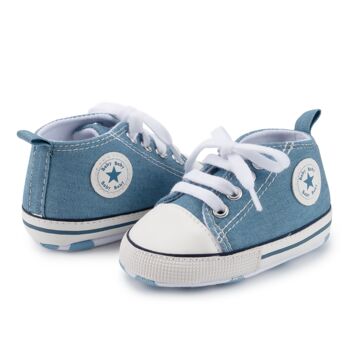 Cute Converse Style Baby Shoes In A Gift Box, Perfect Gift For Baby Or First Walkers, 6 of 12