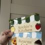 Personalised Wooden Play Kitchen Market Shop Cake Sign Montessori Pretend Play Accessory, thumbnail 3 of 3