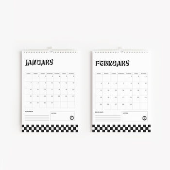 2024 Trendy Checkerboard Calendar, 3 of 8