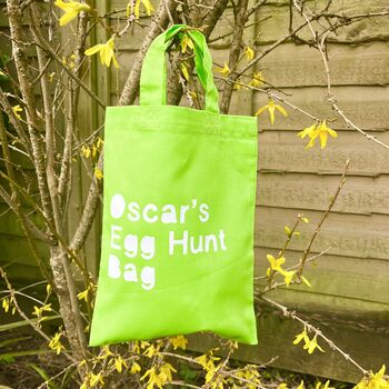 Personalised Cotton Easter Egg Hunt Bag, 2 of 3