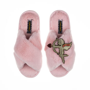 Classic Laines Slippers With Valentines Cupid Brooch, 7 of 7