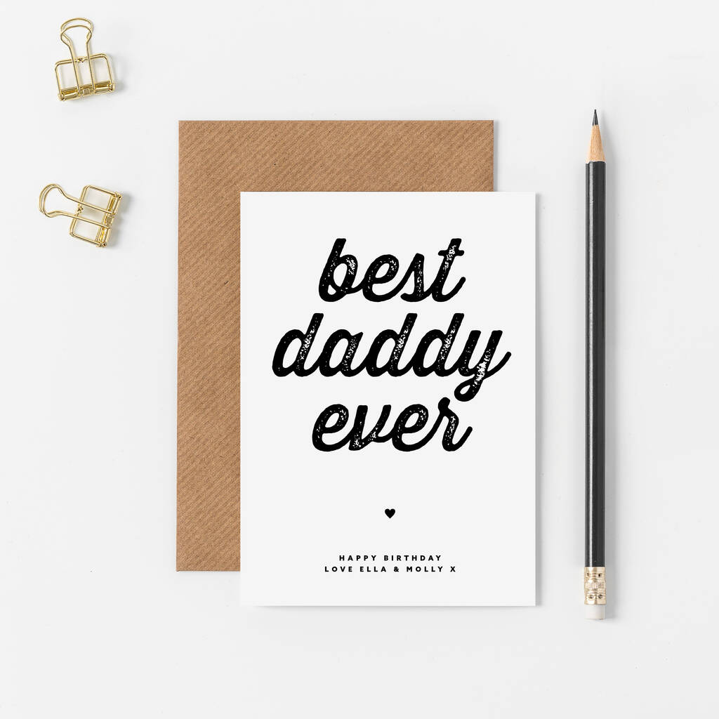 Personalised Best Daddy Ever Card, 1 of 3