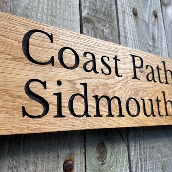 Engraved Coast Path Sign Post, 3 of 8
