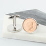 18th Or 21st Birthday One Pence Cufflinks, thumbnail 4 of 9