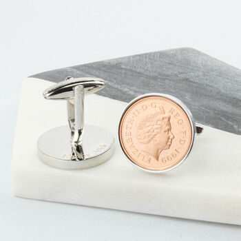 18th Or 21st Birthday One Pence Cufflinks, 4 of 9