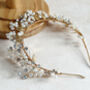 Pearl And Crystal Bridal Crown, thumbnail 2 of 6