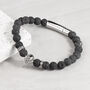 Personalised Men's Silver Plated Lion Beaded Bracelet, thumbnail 10 of 10