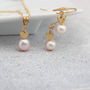 Pink Pearl Pendant And Earrings Set, thumbnail 3 of 12