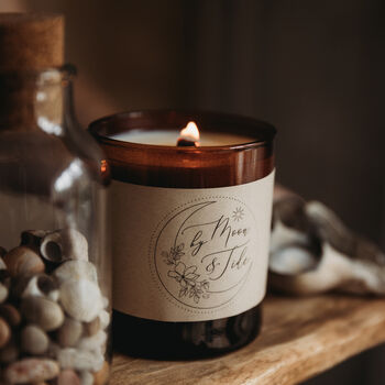 Cosy Wood Crackle Wick Sea Of Calm Soy Candle, 7 of 9