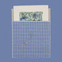 Reusable Organic Gingham Eco Envelope Square | Sky Blue, thumbnail 3 of 5